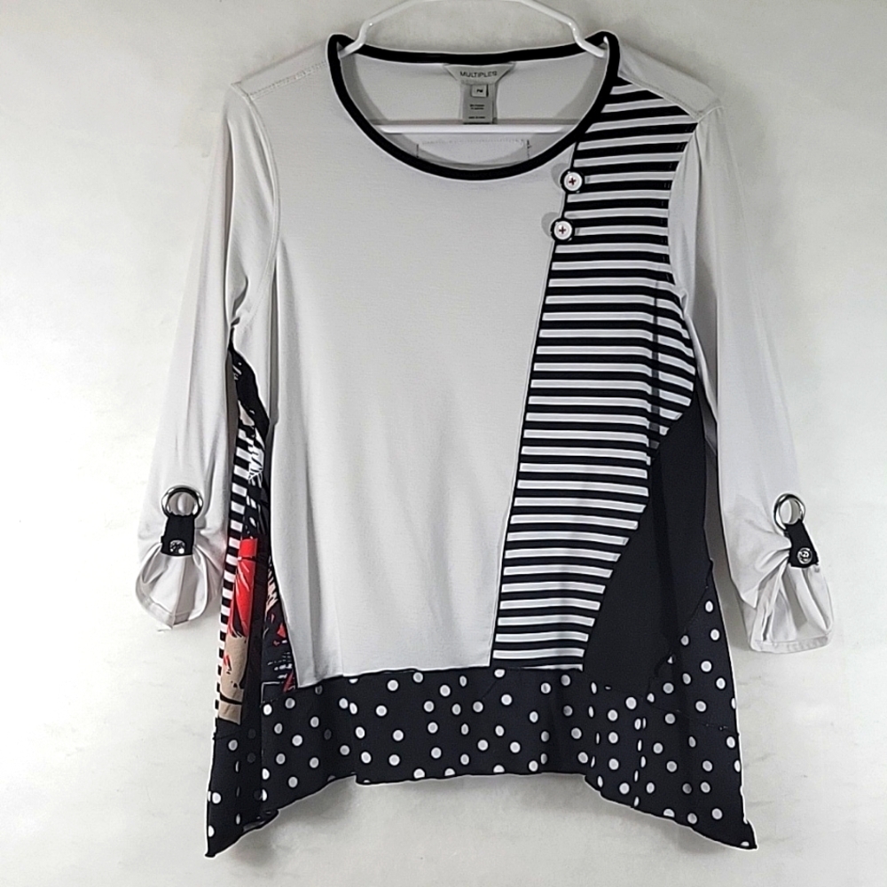 Multiples Artison Patchwork Tunic Size P/M - image 1